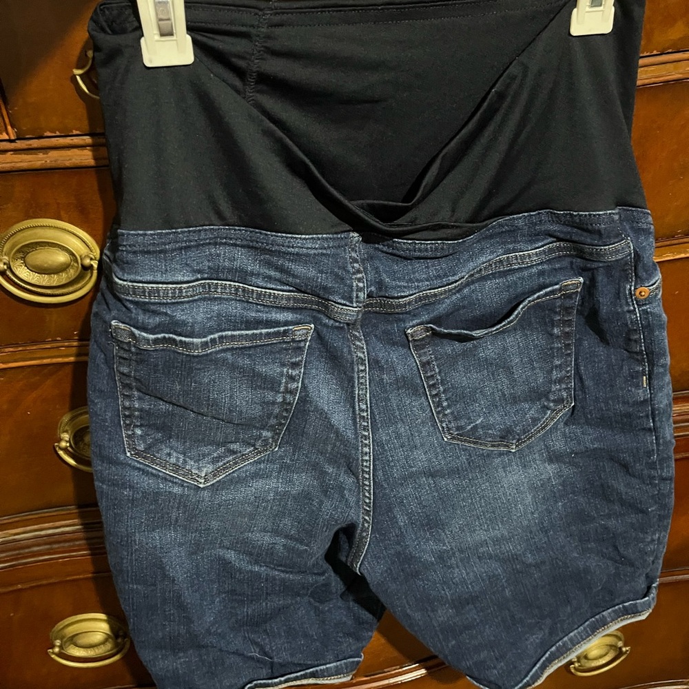 Maternity jean shorts